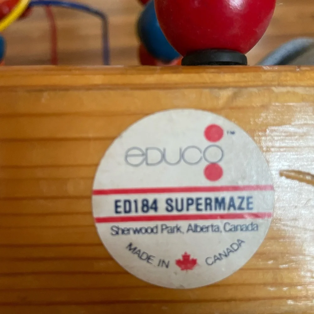 Vintage Educo ED184‎ The Original Super Maze Tumbler Style Busy Beads Activity